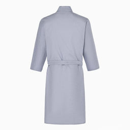 Халат вафельный мужской удлинённый Экономь и Я размер 50-52, цвет серый, 100% хлопок, 200 г/м²