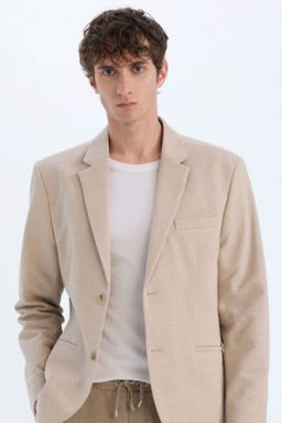 Slim Fit Dar Kesim Astarl? Blazer Ceket