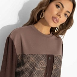 Свитшот с эффектом многослойности, Стиль по-взрослому (браун, нью) - Charutti фото 10