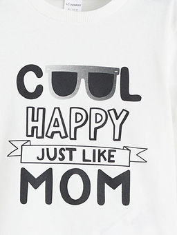 Bask?l? Erkek ?ocuk Penye Ti??rt