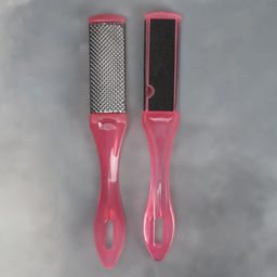 Цена за 4 шт. Пилка для пяток, металлическая/наждачная, двусторонняя, 17 см, МИКС