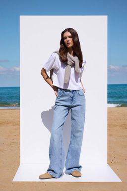 More Sustainable Mavi Rejeneratif Pamuk Normal Bel Wide Leg Palazzo Jeans TWOAW26JE00217
