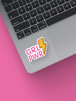 Набор 3D стикеров для телефона 3 шт. "GRL PWR"