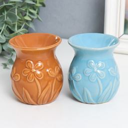 Аромалампа для эфирных масел Незабудки, керамика, 8?7?7 см, МИКС - Simaland фото 2