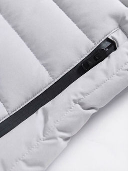 Куртка женская стёганая с капюшоном с графеновой подкладкой светло-бежевого цвета 9624_1SB