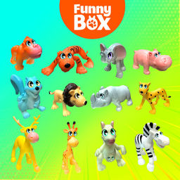 Игровой набор Funny Box Зоопарк: карточка, фигурка, лист наклеек - Woow toys фото 2