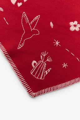 MAXI EMBROIDERED KNIT BANDANNA - Zara фото 4