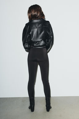 HIGH-WAIST LEGGING TROUSERS WITH BELT - Zara фото 5