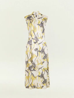 Платье миди из 100% вискозы с цветочным принтом, PL1740/narcis