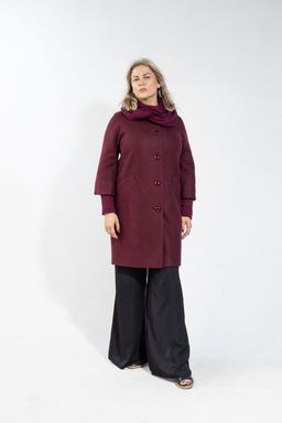 Кристина демисезонное пальто (вино ) - Дюто фото 2