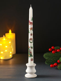 Цена за 4 шт. Свеча античная "Новый год" 255х22 мм, с декором