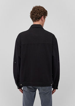 Cep Detayl? Siyah Ceket - Mavi фото 4