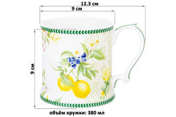 Кружка 380 мл 12,3*9*9 см Лимоны NEW BONE CHINA - Elan gallery фото 2