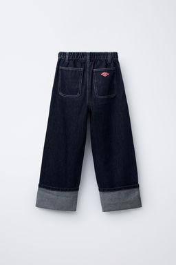 WIDE-FIT JEANS WITH TURN-UP HEMS - Zara фото 2