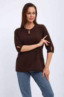Кофта женская из футера 2-н Анфиса шоколад