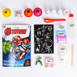 Набор для опытов Большой набор опытов,7 крутых опытов, 7 в 1, Мстители - Marvel фото 3