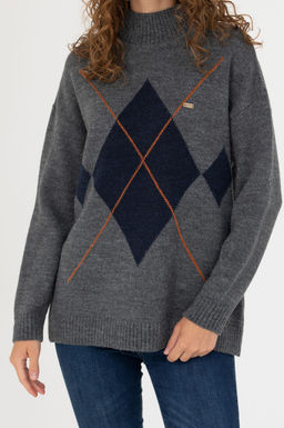 Kad_n Gri Melanj Bal_k__ Yaka Kazak - U.s. polo assn фото 6