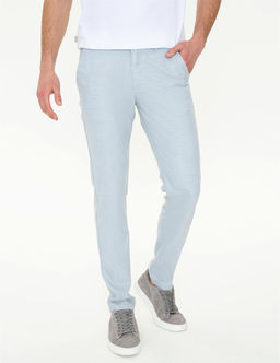 A__k Mavi Slim Fit Beli Lastikli Kanvas Pantolon - Pierre cardin фото 2