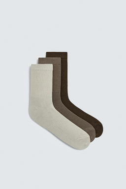 RIB SOCKS 3-PACK - Zara фото 2