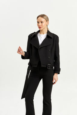 Полупальто женское демисезонное 25999 (пепельный/ёлочка) - Kankan фото 51