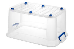 Контейнер 50 л 63*40,5*33 см Storage Box с синими ручками на колёсах (модель 376) - Elan gallery фото 5