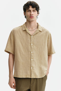 Camisa de muselina de manga corta Relaxed Fit - H&m фото 5