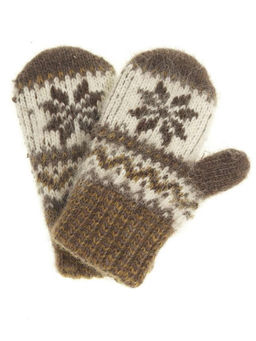Варежки детские "Орнамент со вставкой" 0211-4