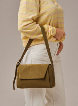 Замшевая сумка Nova DBR 31391 белый мох  фото 5