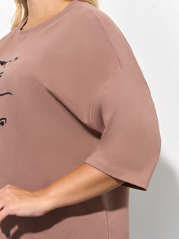 Футболка 0087-18 капучино - Dora фото 5