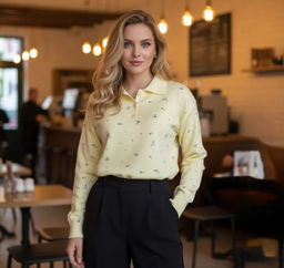 K13306 Джемпер (вязаный трикотаж) ЖЕЛТЫЙ