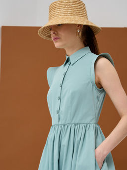 Платье хлопок OD-796-1 св.зеленое OD-796-1