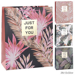 Цена за 12 шт. Пакет подарочный 26x32x12см / 3154L /уп 12/384/