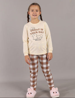CRB wear / CWKG 50221-30K Пижама для девочки (джемпер, брюки), Ваниль/ex. Cherubino  фото 2