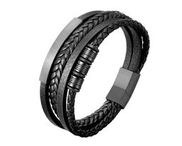 Браслет из кожи и стали, ALB123