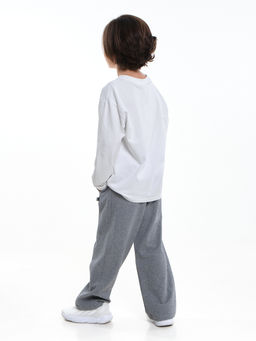 Брюки для мальчика 22-2079 т.серый меланж