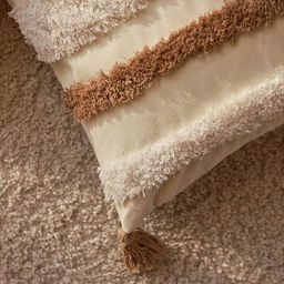 Наволочка декоративная с кисточками SL Home, 45×45 см, хлопок 100%, бежевая
