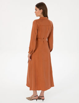 Tar__n Comfort Fit Dokuma Elbise - Pierre cardin фото 4