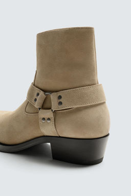 LEATHER HARNESS BOOTS - Zara фото 13