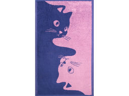 Полотенце махровое 6с104.411ж1 Инь-ян-коты(пурпурн3) 67х40см