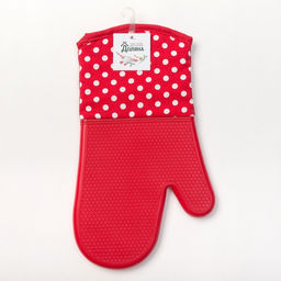 Варежка Доляна Профи300 цв.красный, 18х33 см, 100% п/э, силикон  фото 3