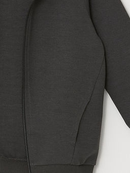 Kap??onlu Erkek ?ocuk Fermuarl? Sweatshirt