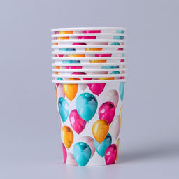 Цена за 10 шт. Стакан бумажный Шары, 250 мл - Страна карнавалия фото 2