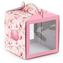 Цена за 5 шт. Коробка кондитерская с окном, сундук, Самой нежной, 20?20?20 см