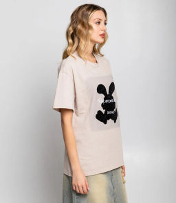 Футболка #КТ3036 (1), бежевый