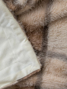 Плед меховой 200x220 бежевый - Denastia фото 4