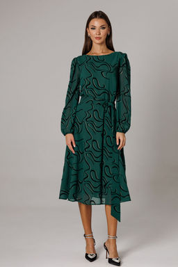 Платье Lars Style 1159 зеленый, черный