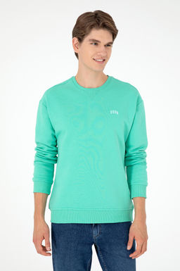 Базовый свитшот Comfort Fit с круглым вырезом цвета розового золота и мяты Неожиданная скидка в корзине - U.s. polo assn фото 3