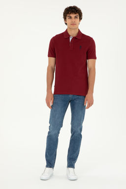 U. S. Polo Assn / Мужская бордово-красная базовая футболка - U.s. polo assn фото 11