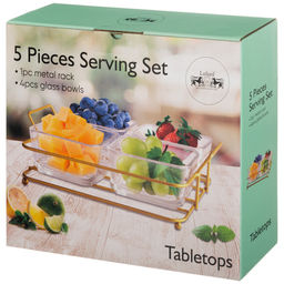 МЕНАЖНИЦА 4 СЕКЦИИ НА ПОДСТАВКЕ 270 МЛ 10,5*10,5*5,5СМ - Lefard фото 2