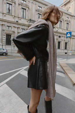 FAUX LEATHER SKORT - Zara фото 5